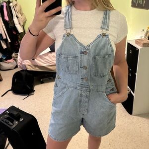 Vintage Arizona pinstripe shortalls/overalls size l/8